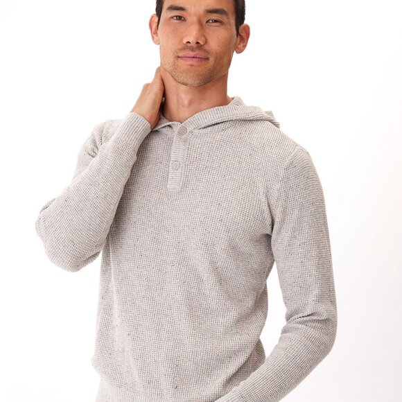 Mens Threads 4 Thought 2024 Raja Waffle Knit Henley Sweater Large Lot NWOT - Picture 3 of 6